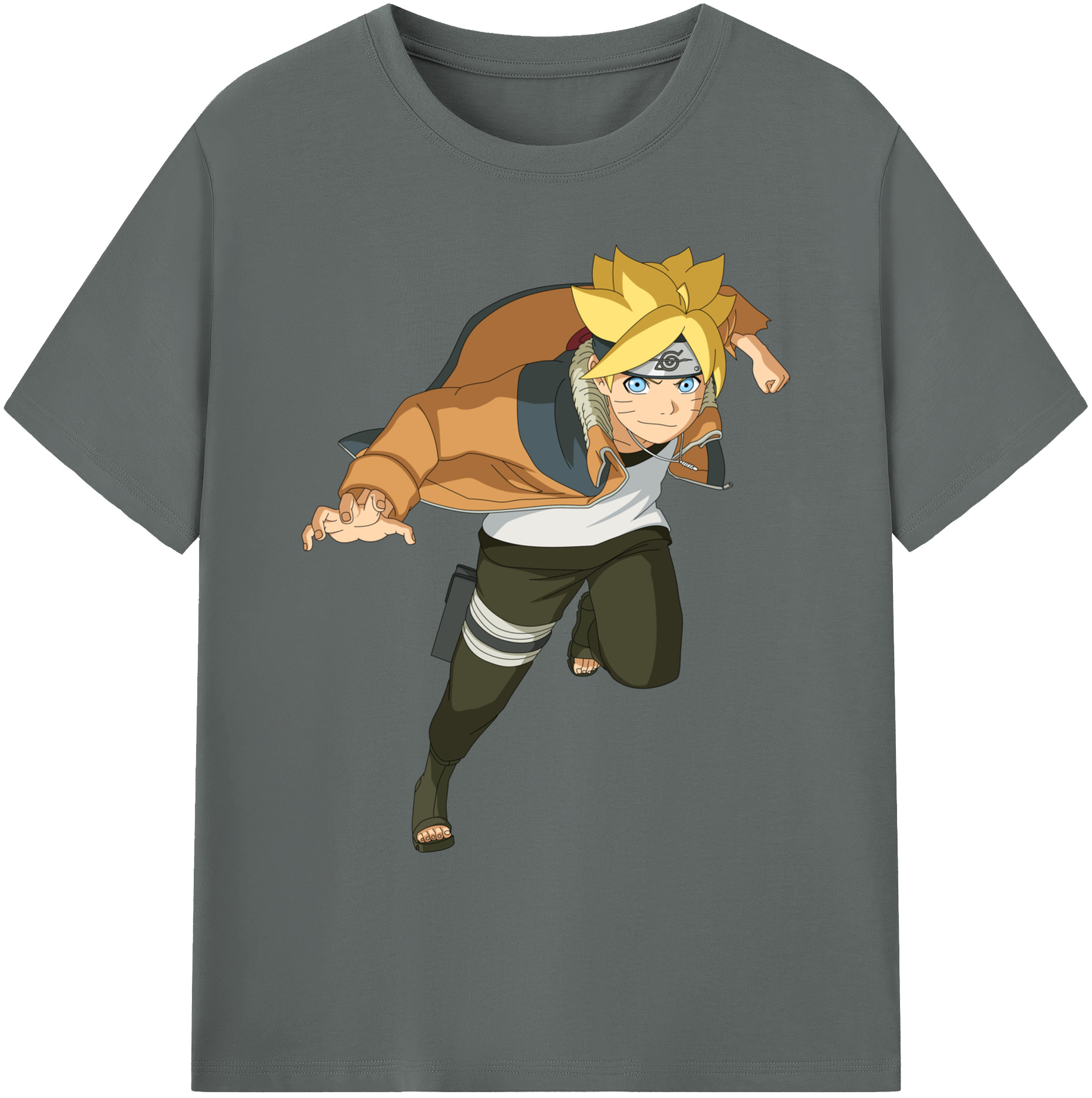 （画像用） NARUTO -ナルト- うずまき ナルト Uzumaki Naruto 綿100％ メンズ半袖Tシャツ｜肌触りやわらか＆通気性